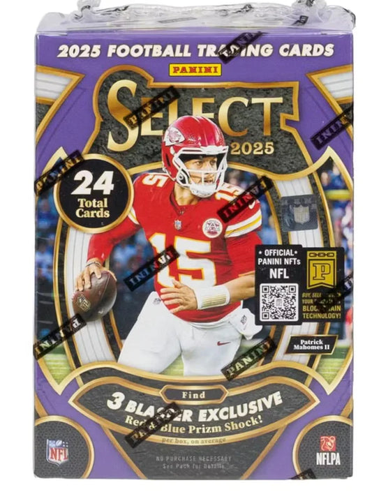 2025 Panini Select Football Blaster Box (Red & Blue Shock Parallels) (SALE)