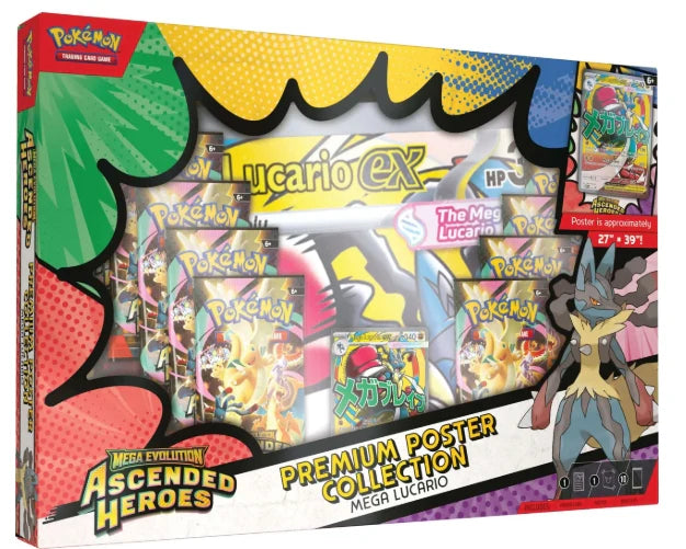 Pokemon TCG: Mega Evolution - Ascended Heroes Premium Poster Collection (Mega Lucario)